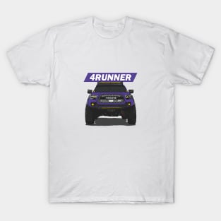 4Runner Toyota Front View - Purple T-Shirt